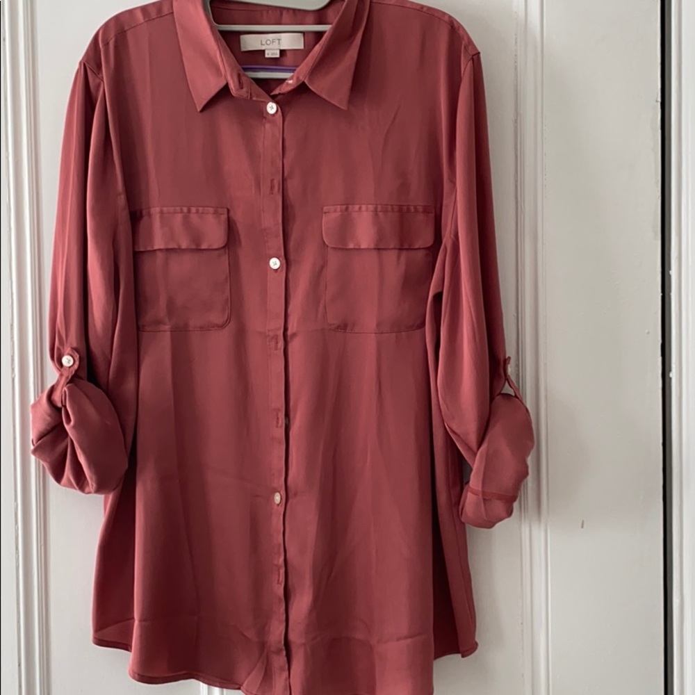 Ann Taylor Loft Silk shirt in XL